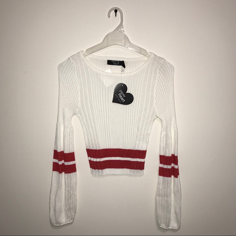 NWT bell sleeve crop top sweater